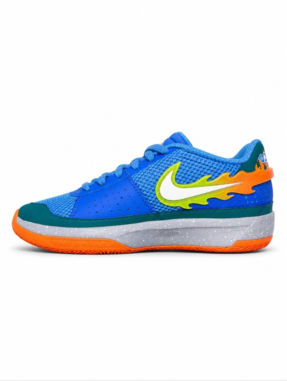 NIKE BLUE JA 1 "Backyard BBQ" BASKETBALL SNEAKERS Boys Size 7 Women's Size 8.5 - Picture 5 of 10